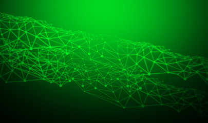 data deep learning hologram ai technology robotic, molecule of chemical, atom cell science, futuristic cyber network, system of background illustration 3d rendering