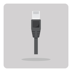 Vector of flat icon, ethernet cable on isolated background