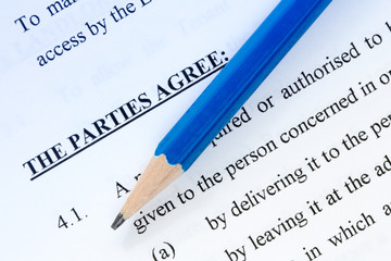 Obraz premium Pencil and agreement