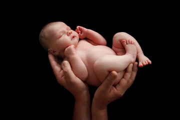 sleeping newborn baby