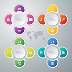 Vector illustration infographics 4 options