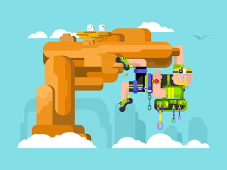 Solo climber