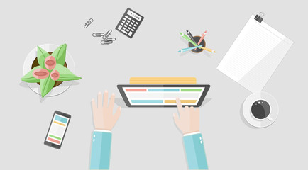 Office Desk Single Business Tablet