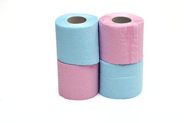 toilet paper on the white background