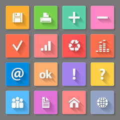 Set of flat icons
