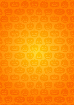 ハロウィン：かぼちゃの背景（オレンジ グラデーション）縦