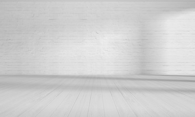 emty room with brick wall