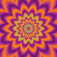 Psycho floral pattern generated texture