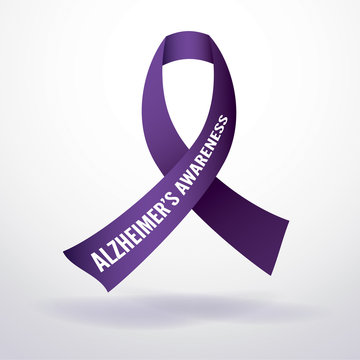Alzheimer's Disease Awareness Ribbon Illustration