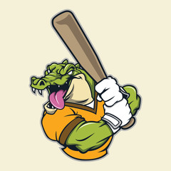 crocodile basebal mascot
