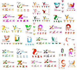 Mega set of letter logos