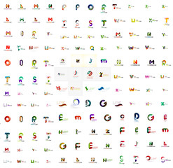 Mega set of letter logos