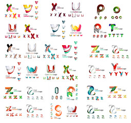 Mega set of letter logos