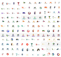 Mega set of letter logos