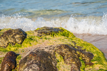 Felsen am Strand des Tyrrhenischem Meer