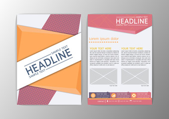 Abstract Cover Triangle design, Brochure Flyer template layout