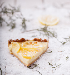  Lemon Tart.Christmas And New Year Holiday decoration.