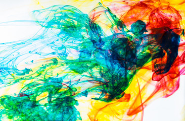 Colorful ink in water


