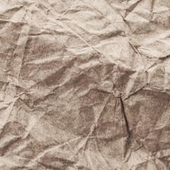 Paper texture - brown paper sheet. Textured crumpled paper