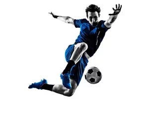 Gordijnen italian soccer player man silhouette  © snaptitude