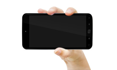 Hand with mobile phone