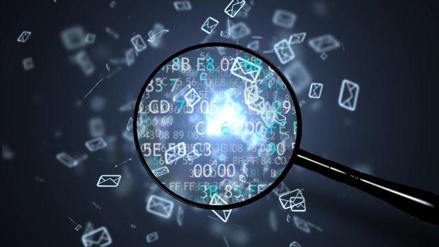 Many letters in the box. Concept SPAM. Many e-mail