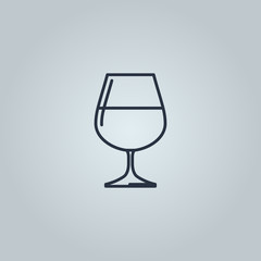 Linear icon of cognac