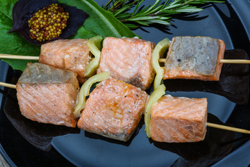 Salmon skewer