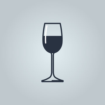 Linear icon of white wine