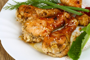 Grilled chicken legs