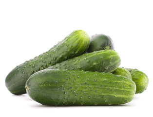 Cucumber vegetable  isolated on white background cutout