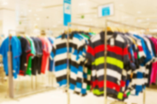 Clothing store blur background