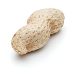 peanut pod or arachis isolated on white background cutout