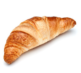 Croissant or  crescent roll isolated on white background cutout