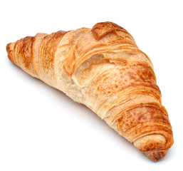 Croissant or  crescent roll isolated on white background cutout