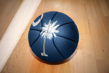 basketball ball with the flag of south carolina state