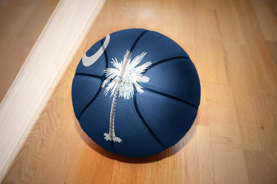 Basketball Ball With The Flag Of South Carolina State