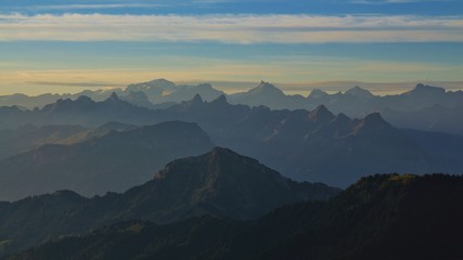 Obraz premium Early morning on the Rigi