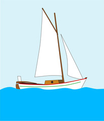 Illustration of a sailboat