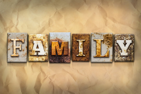 Family Concept Rusted Metal Type