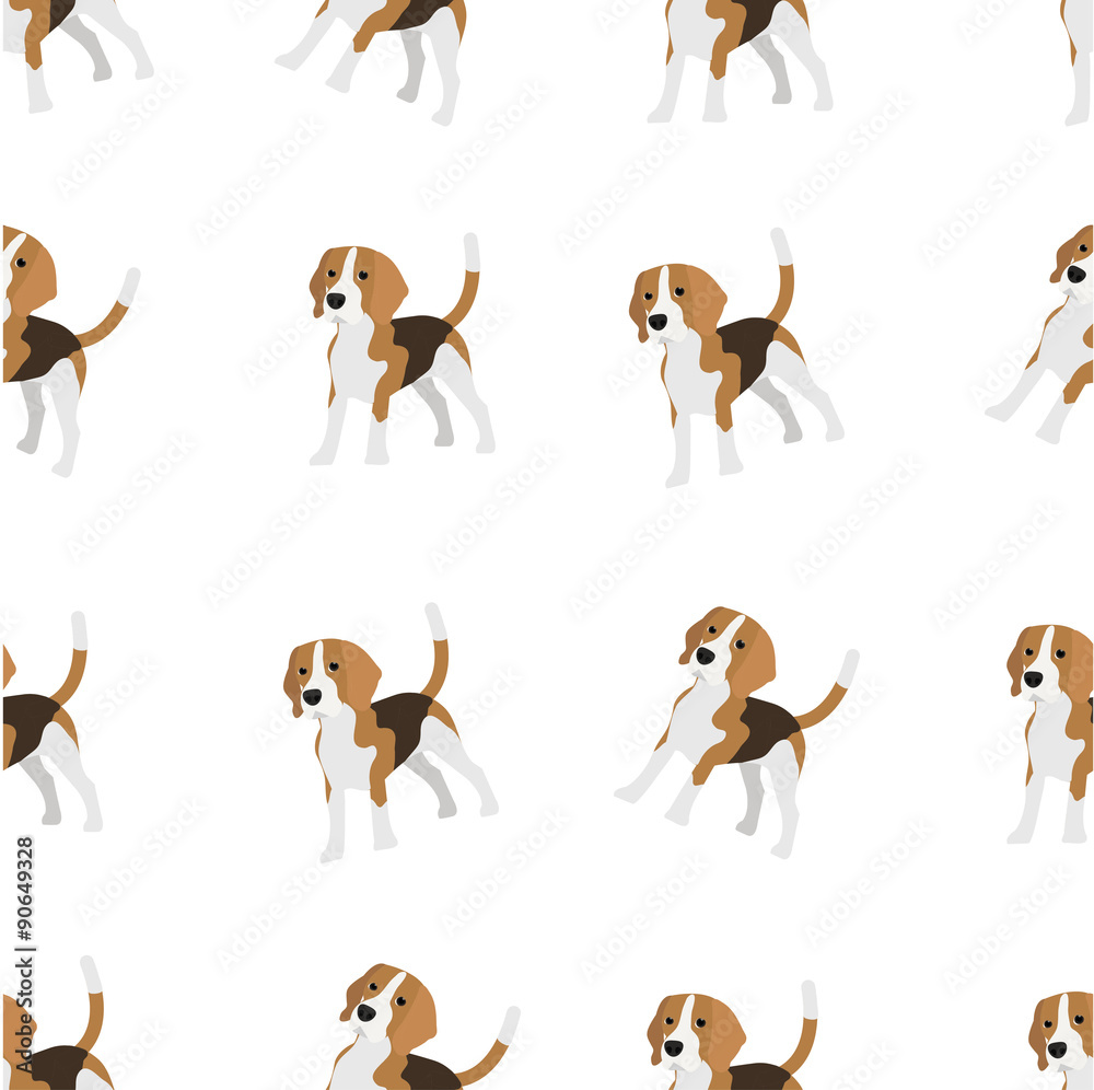 Wall mural dog background seamless