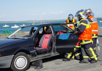 Fototapeta premium pompiers