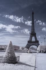 Eiffel tower in infrared