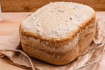 loaf of bread on backing paper