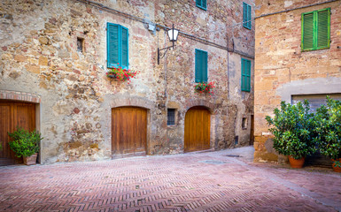 Fototapeta premium Street of Pienza, Tuscany