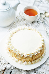 Sponge cake with butter cream