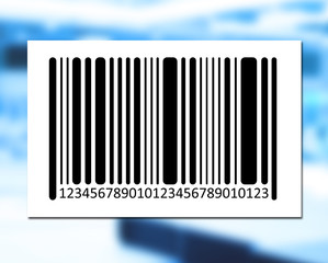 Bar code on color background. Vector image