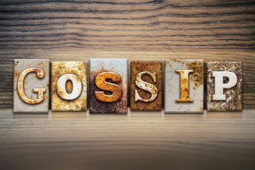 Fototapeta premium Gossip Concept Letterpress Theme