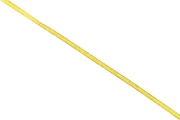 Yellow ribbon isolated on white