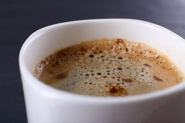 Cup of coffee close up